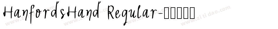 HanfordsHand Regular字体转换